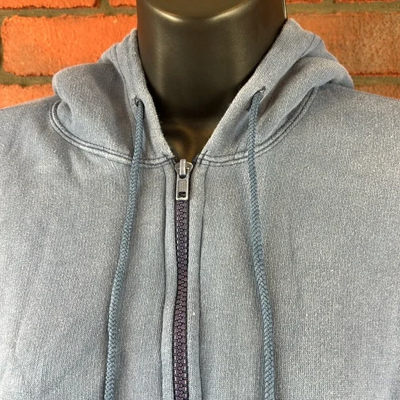 B.I. Gear Woman's Medium Blue Full Zip Hoodie – Flannel Lined Cozy - Picture 2 of 7